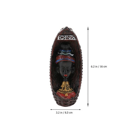 Resin African Figure in Weaved Basket