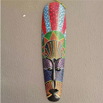 African Kuba Totem Mask - Wood Carved - Hand Carved / Painted 20"