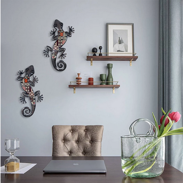 12" Metal Wall Gecko (set of two)