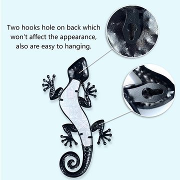 12" Metal Wall Gecko (set of two)