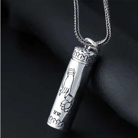 Sutra Shurangama Mantra Pendant W/Scroll