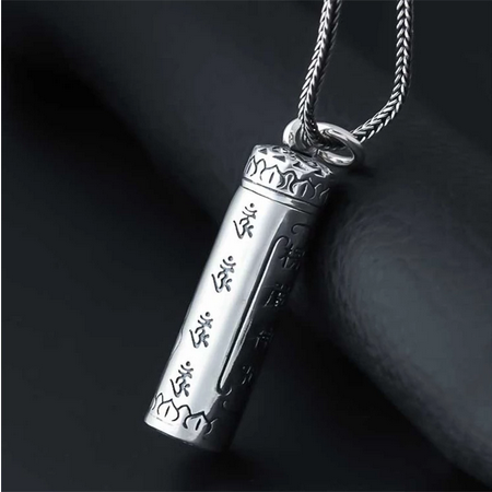 Sutra Shurangama Mantra Pendant W/Scroll