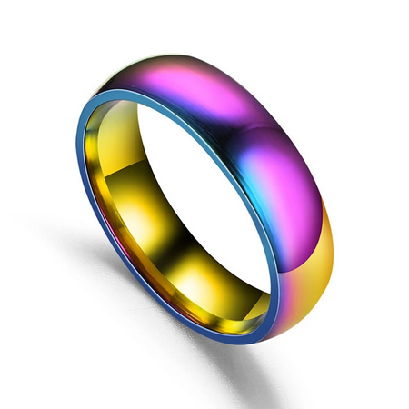 Rainbow Titanium 6mm Ring
