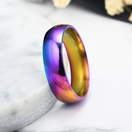 Rainbow Titanium 6mm Ring