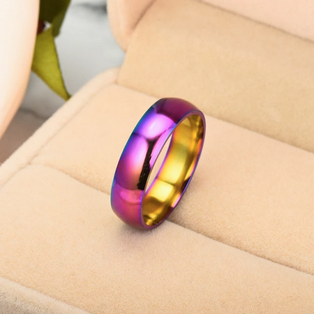 Rainbow Titanium 6mm Ring
