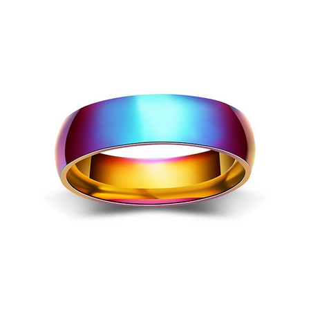 Rainbow Titanium 6mm Ring