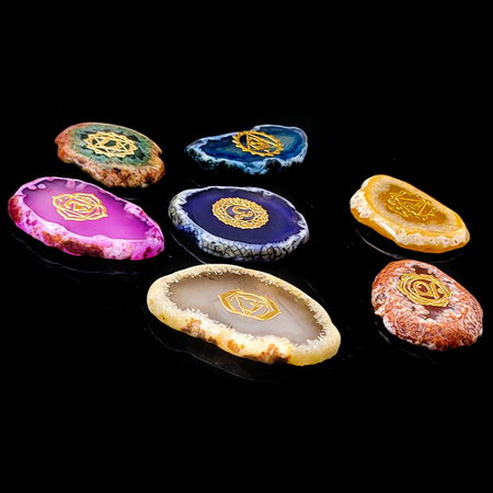 Natural Agate Crystal Ore Crown Chakra Base Energy Stones