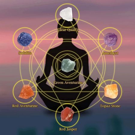 Natural Agate Crystal Ore Crown Chakra Base Energy Stones