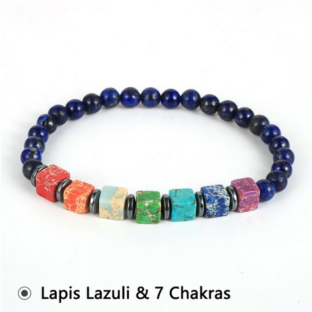 Reiki / Yoga Natural Stone 7 Chakra Bracelet (3 Styles)