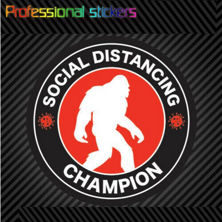 Bigfoot Social Distancing Champ Decal