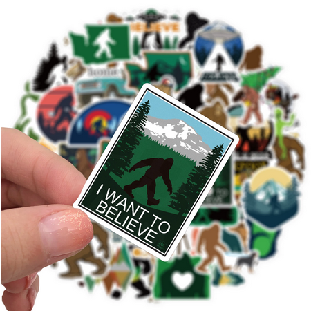 Set of 50 Assorted Bigfoot Decal's