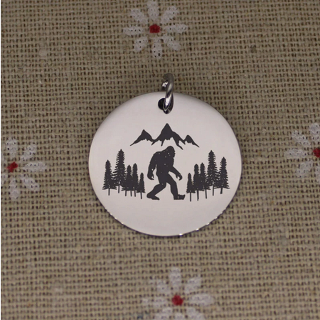 Strolling Bigfoot Emblem Neckllace (Gold or Silver)
