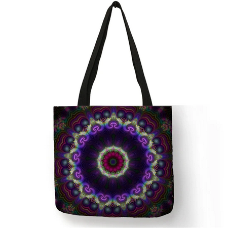 Lotus Flower Mandala Tote Bag