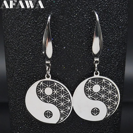 Yin & Yang SS Dangle Earrings