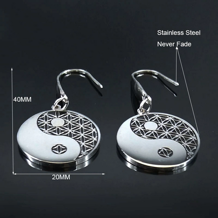 Yin & Yang SS Dangle Earrings