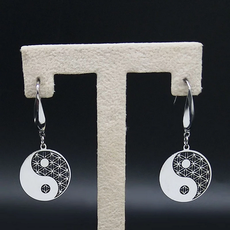 Yin & Yang SS Dangle Earrings