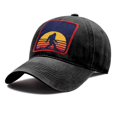 Bigfoot Silhouette Ball Cap (Black or Sand)