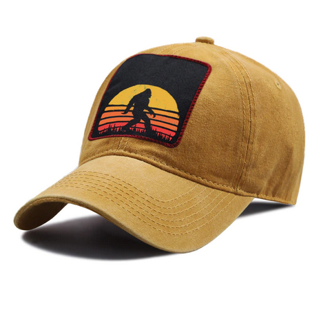 Bigfoot Silhouette Ball Cap (Black or Sand)