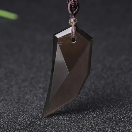 Obsidian Wolf Tooth Necklace