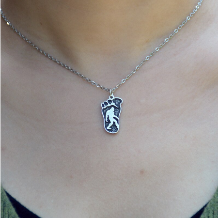 Bigfoot Imprint Necklace + Earrings Set