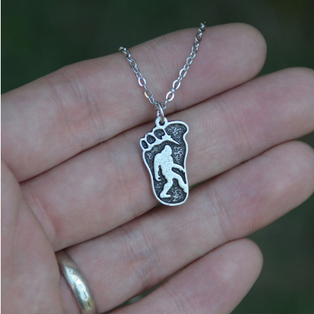 Bigfoot Imprint Necklace + Earrings Set