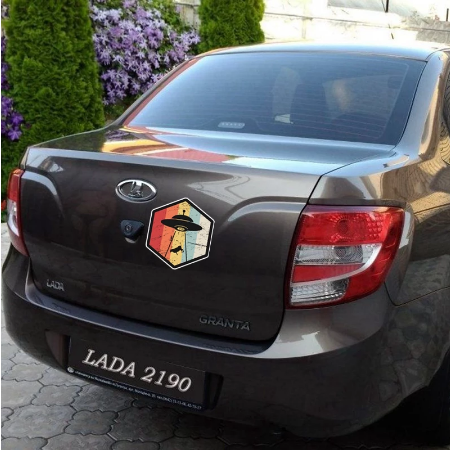 Colorful UFO Cattle Abduction Decal