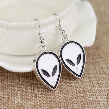 Alien Face Earrings