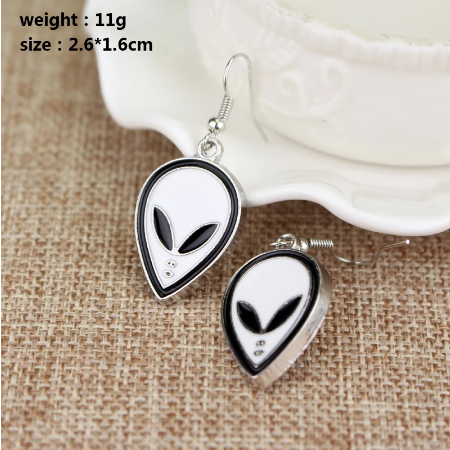 Alien Face Earrings