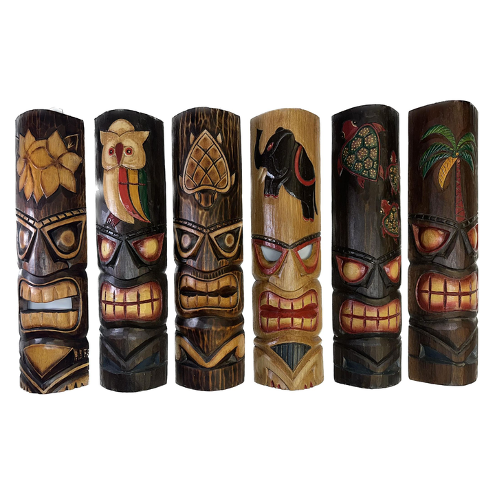 Indigenous Totem Mask - Wood Hand Carved / Painted 12" or 20"
