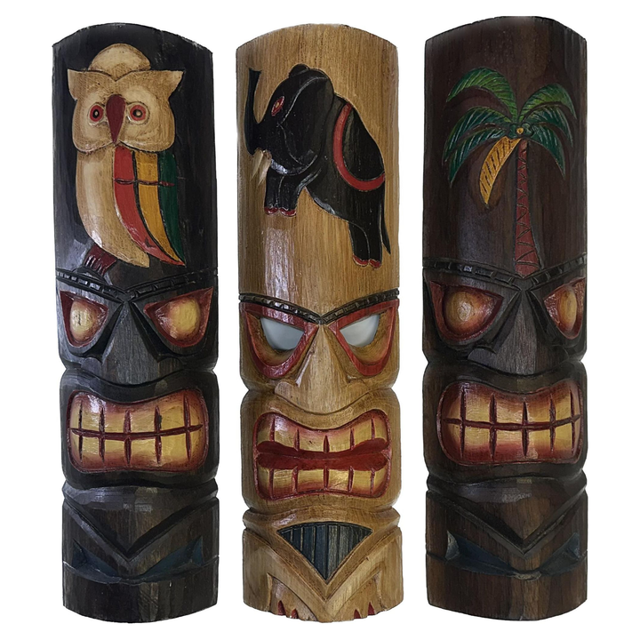 Indigenous Totem Mask - Wood Hand Carved / Painted 12" or 20"