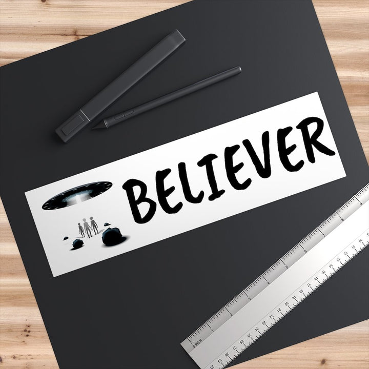 Alien UFO Believer Bumper Stickers (2 sizes)