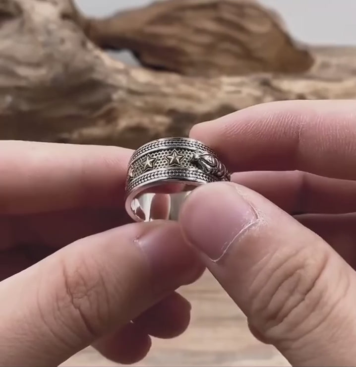 Star Studded Sterling Sliver Ring