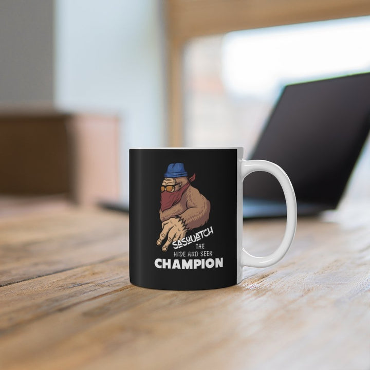 Sasquatch Hide Seek Champion Ceramic Mug 11oz