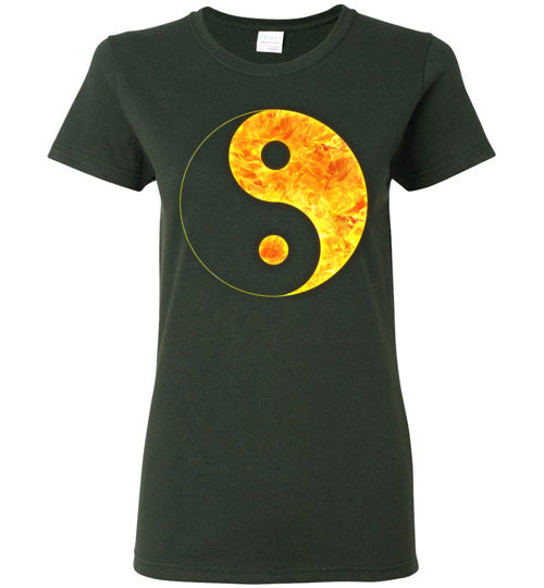 FIRE YIN YANG - Ladies T-Shirt (Small-2XL)