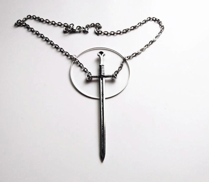 18" Silver Sword Choker