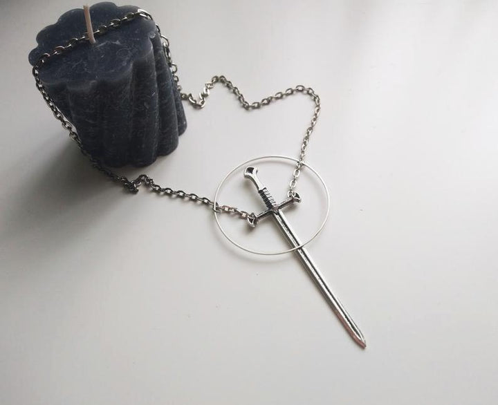 18" Silver Sword Choker