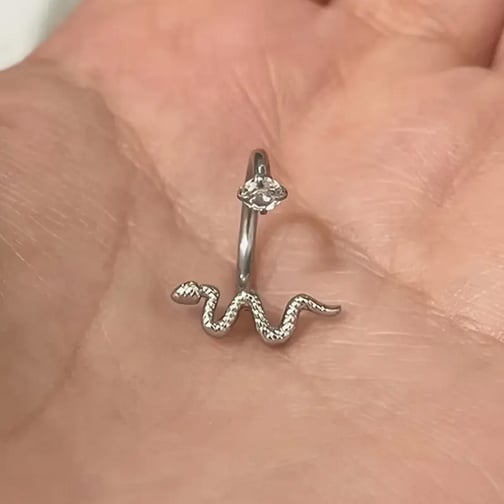 Snake Horseshoe Lip Ring