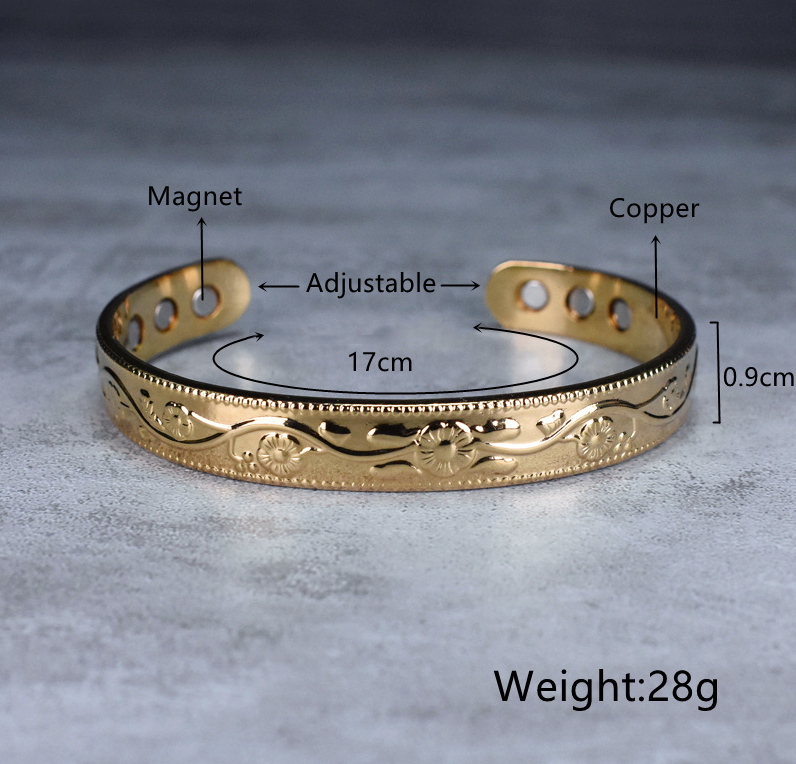 Classic Two Tone Copper Therapy / Healing Magnetic Bangle