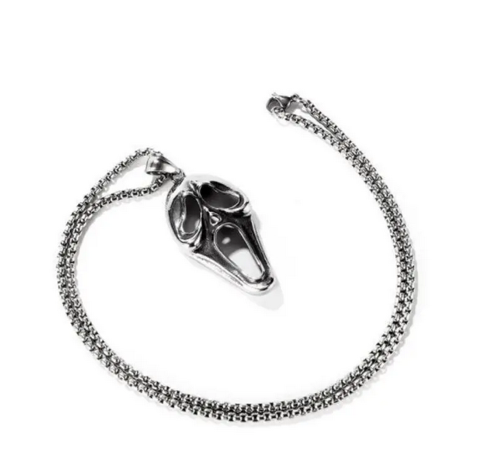 Punk Stainless Steel Goul Ghost Necklace