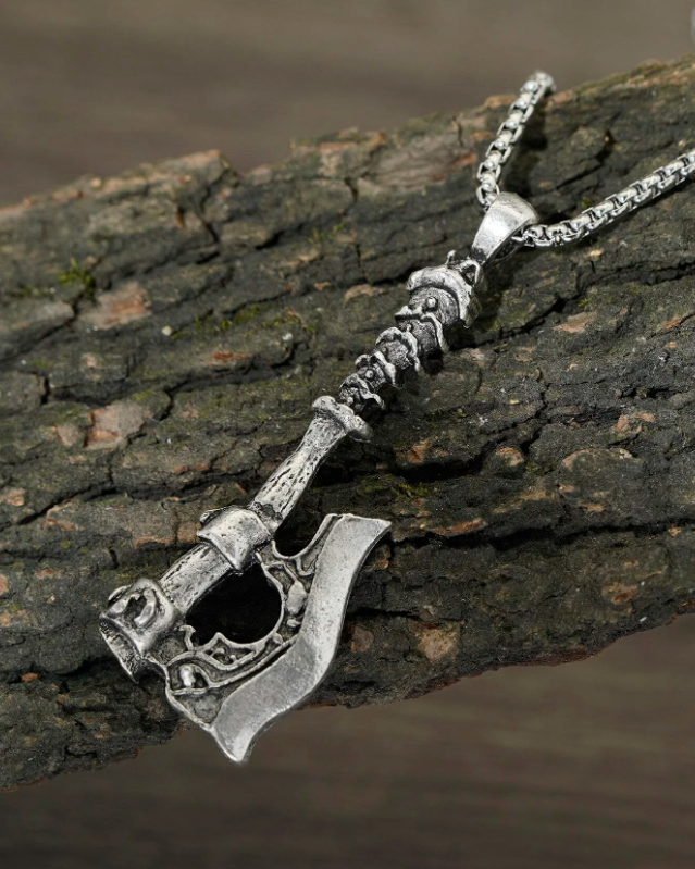 Viking Norse War Axe Necklace