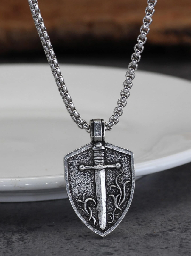 Knight Templar War Shield Necklace