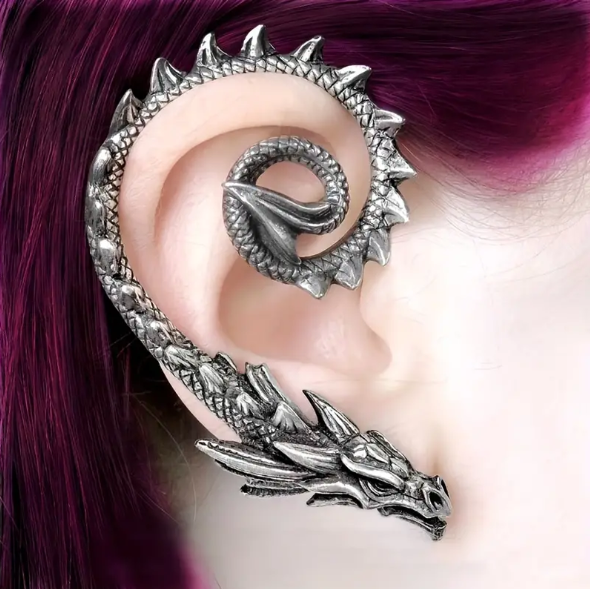 Gothic Flying Dragon Ear Wrap