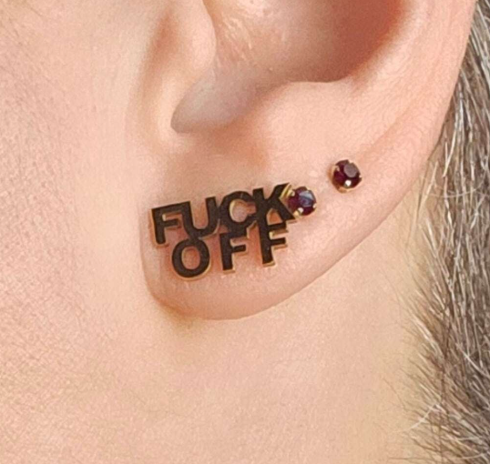 Fuck Off Stud Earrings