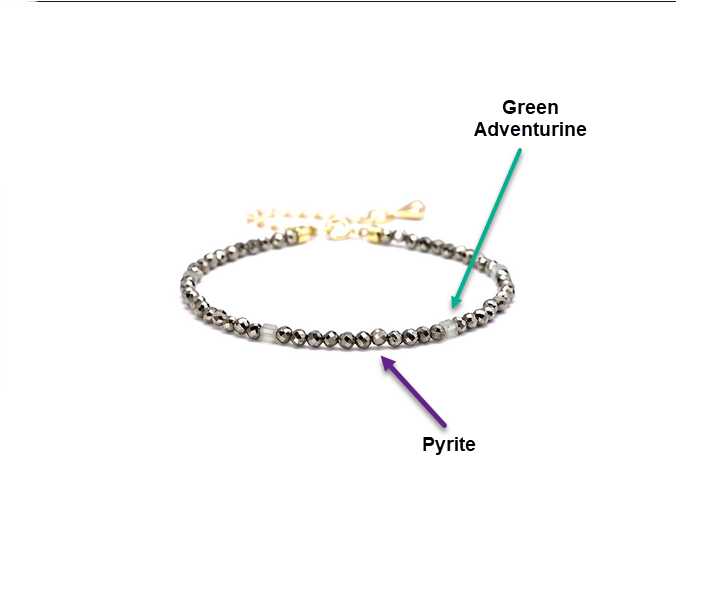 Pyrite Green Adventurine Abundance - Success - Focus Bracelet