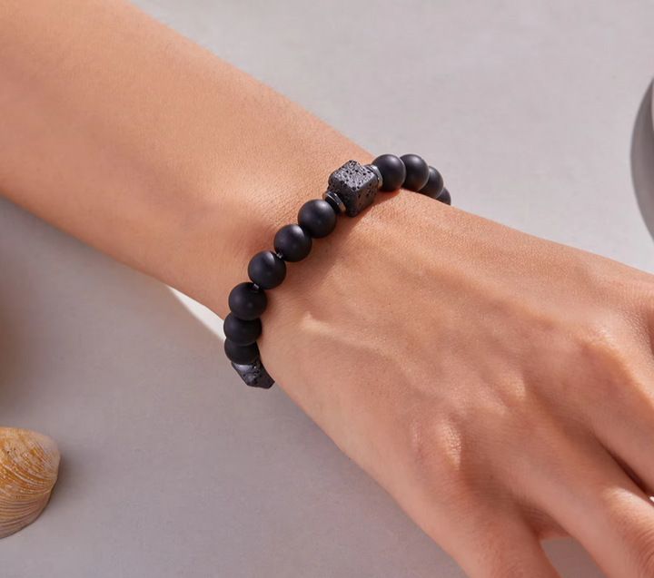 Calming Natural Black Obsidian Stone Bracelet