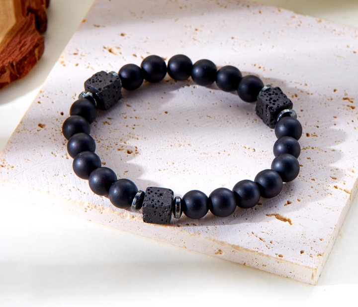 Calming Natural Black Obsidian Stone Bracelet