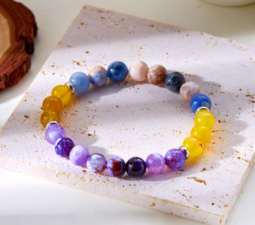 Success Natural Citrine Sodalite Amethyst Stone Bracelet