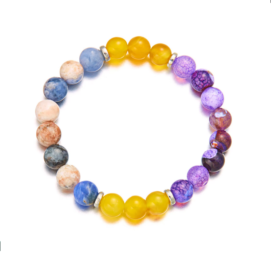 Success Natural Citrine Sodalite Amethyst Stone Bracelet