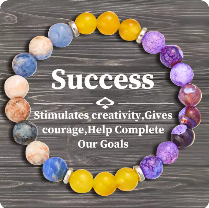 Success Natural Citrine Sodalite Amethyst Stone Bracelet