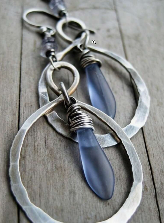 Crystal Hoop Dangle Earrings